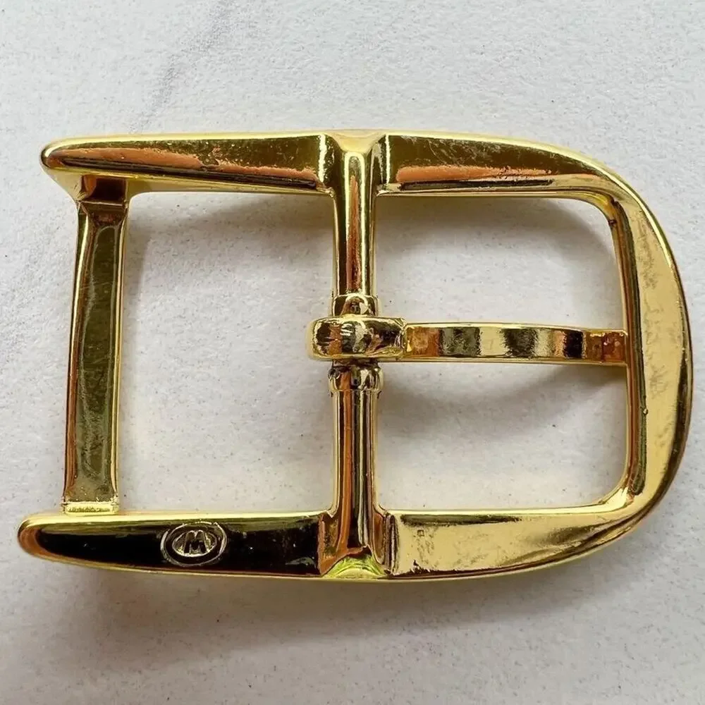 Vintage Gold Tone Simple Basic Belt Buckle for up to 1 Inch Belt